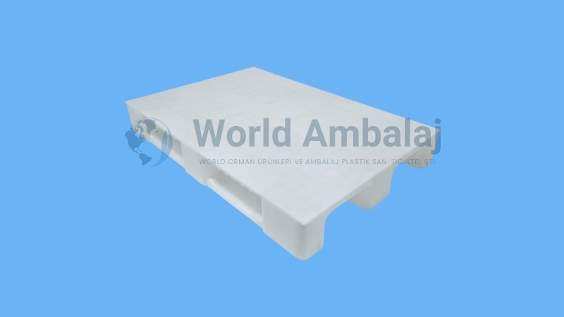 80×120 Beyaz Düz Plastik Palet