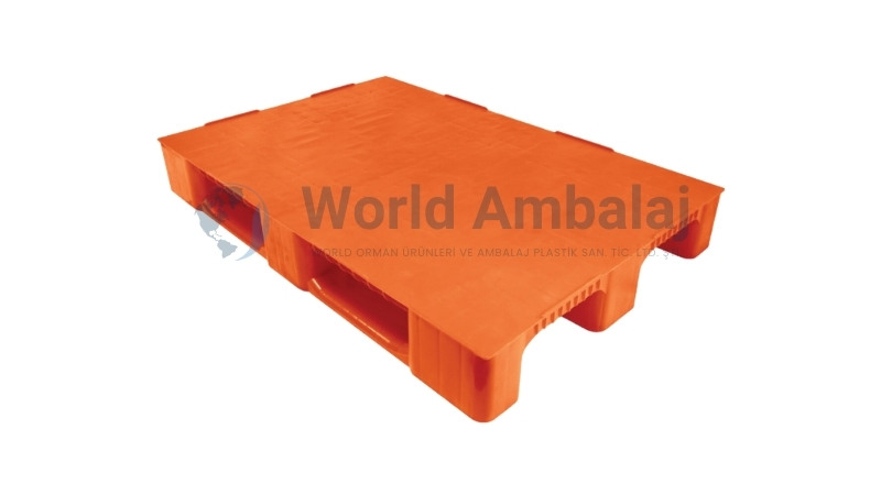 80×120 Turuncu Düz Plastik Palet